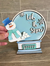 Load image into Gallery viewer, Winter Snowman Snow Globe Interchangeable File SVG, Glowforge, Tiered Tray LuckyHeartDesignsCo