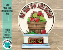 Load image into Gallery viewer, Apple Snow Globe Interchangeable File SVG, Glowforge Pumpkin, Fall Tiered Tray LuckyHeartDesignsCo