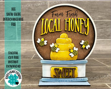 Load image into Gallery viewer, Bee Snow Globe Interchangeable File SVG, Glowforge, Summer Beach Tiered Tray LuckyHeartDesignsCo