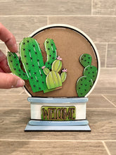 Load image into Gallery viewer, Cactus Snow Globe Interchangeable File SVG, Glowforge, Desert Tiered Tray LuckyHeartDesignsCo