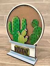 Load image into Gallery viewer, Cactus Snow Globe Interchangeable File SVG, Glowforge, Desert Tiered Tray LuckyHeartDesignsCo