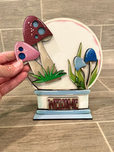 Load image into Gallery viewer, Mushroom Snow Globe Interchangeable File SVG, Glowforge, Gnome, Fairy, Tiered Tray LuckyHeartDesignsCo
