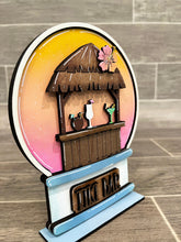 Load image into Gallery viewer, Tiki Bar Snow Globe Interchangeable File SVG, Glowforge, Summer Beach Tiered Tray LuckyHeartDesignsCo