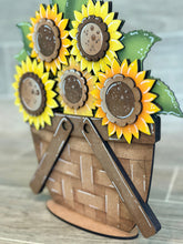 Load image into Gallery viewer, Sunflowers For The Flower Basket Interchangeable File SVG, Flower, Floral, Summer, Fall Tiered Tray, Glowforge, LuckyHeartDesignsCo
