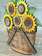 Load image into Gallery viewer, Sunflowers For The Flower Basket Interchangeable File SVG, Flower, Floral, Summer, Fall Tiered Tray, Glowforge, LuckyHeartDesignsCo