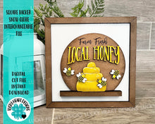 Load image into Gallery viewer, Square Backer Snow Globe Interchangeable File SVG, Glowforge, Seasonal sign, LuckyHeartDesignsCo
