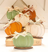 Load image into Gallery viewer, Grateful Thankful Blessed Pumpkin Trio File SVG, Fall Glowforge, Fall LuckyHeartDesignsCo