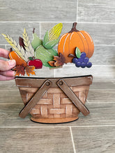 Load image into Gallery viewer, Thanksgiving Cornucopia For The Flower Basket Interchangeable File SVG, Fall Tiered Tray, Glowforge, LuckyHeartDesignsCo