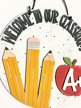 Load image into Gallery viewer, School Teacher Door Hanger File SVG, Reading Glowforge, Classroom Sign, LuckyHeartDesignsCo