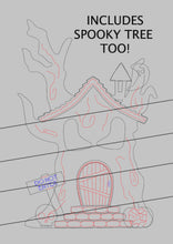Load image into Gallery viewer, Home Sweet Haunted Home Sign File SVG, Pumpkin, Spooky Tree, Halloween Glowforge Sign, LuckyHeartDesigns