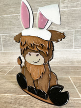 Load image into Gallery viewer, Highland Cow Animal Hats Interchangeable MINI File SVG, Seasonal Leaning sign, Holiday, Farm Tiered Tray Glowforge, LuckyHeartDesignsCo