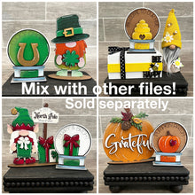 Load image into Gallery viewer, Sunflower Tiered Tray TINY Snow Globe Interchangeable File SVG, Glowforge, Fall Seasonal Shapes, Holiday, Tiered Tray LuckyHeartDesignsCo