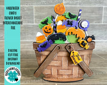 Load image into Gallery viewer, Halloween Candy For The Flower Basket Interchangeable File SVG, Fall Tiered Tray, Glowforge, LuckyHeartDesignsCo