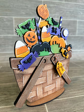 Load image into Gallery viewer, Halloween Candy For The Flower Basket Interchangeable File SVG, Fall Tiered Tray, Glowforge, LuckyHeartDesignsCo