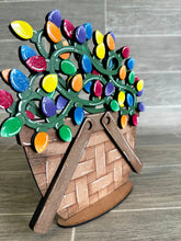 Load image into Gallery viewer, Christmas Lights For The Flower Basket Interchangeable File SVG, Holiday, Christmas Tiered Tray, Glowforge, LuckyHeartDesignsCo