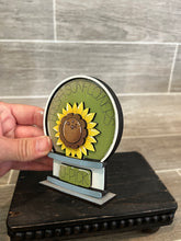 Load image into Gallery viewer, Sunflower Tiered Tray TINY Snow Globe Interchangeable File SVG, Glowforge, Fall Seasonal Shapes, Holiday, Tiered Tray LuckyHeartDesignsCo