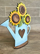 Load image into Gallery viewer, Sunflower Stranding Watering Can File SVG, Flower, Floral, Summer, Fall Tiered Tray, Glowforge, LuckyHeartDesignsCo