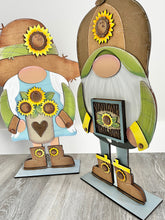 Load image into Gallery viewer, Sunflower Tall Porch Interchangeable Leaning Sign Gnome File SVG, Glowforge Fall, LuckyHeartDesignsCo
