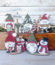 Load image into Gallery viewer, Christmas Tiered Tray Gnome File SVG, Rudolph, Elf, Snowman, Glowforge, LuckyHeartDesignsCo