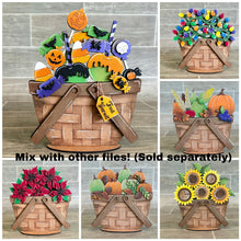 Load image into Gallery viewer, Cat For The Flower Basket Interchangeable (Original and TINY) File SVG, Cats Tiered Tray, Kitten, Yarn, Glowforge, LuckyHeartDesignsCo