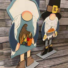 Load image into Gallery viewer, Thanksgiving Tall Porch Interchangeable Leaning Sign Gnome File SVG, Fall Glowforge Pumpkin , LuckyHeartDesignsCo
