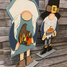 Load image into Gallery viewer, Thanksgiving Tall Porch Interchangeable Leaning Sign Gnome File SVG, Fall Glowforge Pumpkin , LuckyHeartDesignsCo