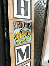 Load image into Gallery viewer, Sunflower Basket Interchangeable Leaning Sign File SVG, Fall Summer, Gnome, Farmhouse Truck, Tiered Tray Glowforge, LuckyHeartDesignsCo