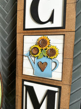 Load image into Gallery viewer, Sunflower Basket Interchangeable Leaning Sign File SVG, Fall Summer, Gnome, Farmhouse Truck, Tiered Tray Glowforge, LuckyHeartDesignsCo