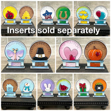 Load image into Gallery viewer, Standing Home Tiered Tray TINY Snow Globe Interchangeable File SVG, Glowforge, Seasonal Shapes, Holiday, Tiered Tray LuckyHeartDesignsCo