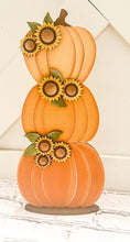 Load image into Gallery viewer, Stacking Sunflower Pumpkins File SVG, Fall Glowforge, LuckyHeartDesignsCo