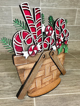 Load image into Gallery viewer, Candy Canes For The Flower Basket Interchangeable File SVG, Holiday, Christmas Tiered Tray, Glowforge, LuckyHeartDesignsCo