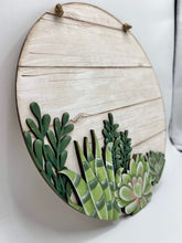 Load image into Gallery viewer, Succulent Welcome Nursery Door Hanger Sign File SVG, Glowforge, Home Sweet Home, LuckyHeartDesignsCo