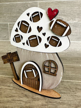 Load image into Gallery viewer, Football Gnome Mushroom Interchangeable House File SVG, (add on) Fall Tiered Tray, Glowforge, LuckyHeartDesignsCo