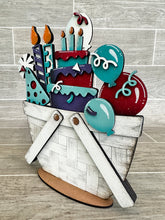 Load image into Gallery viewer, Birthday For The Flower Basket Interchangeable File SVG, Holiday, Cellebrate Tiered Tray, Glowforge, LuckyHeartDesignsCo