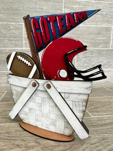 Load image into Gallery viewer, Football For The Flower Basket Interchangeable File SVG, Sports, Summer, Fall Tiered Tray, Glowforge, LuckyHeartDesignsCo
