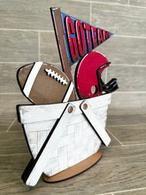 Load image into Gallery viewer, Football For The Flower Basket Interchangeable File SVG, Sports, Summer, Fall Tiered Tray, Glowforge, LuckyHeartDesignsCo