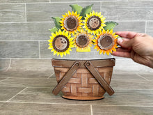 Load image into Gallery viewer, Sunflowers For The Flower Basket Interchangeable File SVG, Flower, Floral, Summer, Fall Tiered Tray, Glowforge, LuckyHeartDesignsCo