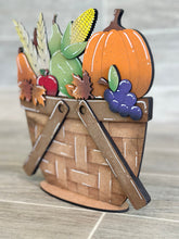 Load image into Gallery viewer, Thanksgiving Cornucopia For The Flower Basket Interchangeable File SVG, Fall Tiered Tray, Glowforge, LuckyHeartDesignsCo