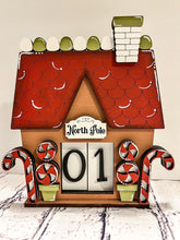 Load image into Gallery viewer, Mini Christmas Gingerbread House Countdown Interchangeable Leaning Sign File SVG, Glowforge Holiday Decor, LuckyHeartDesignsCo