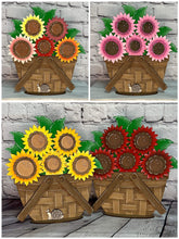 Load image into Gallery viewer, Sunflowers For The Flower Basket Interchangeable File SVG, Flower, Floral, Summer, Fall Tiered Tray, Glowforge, LuckyHeartDesignsCo
