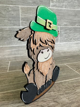 Load image into Gallery viewer, Highland Cow Animal Hats Interchangeable MINI File SVG, Seasonal Leaning sign, Holiday, Farm Tiered Tray Glowforge, LuckyHeartDesignsCo