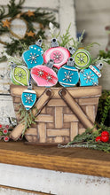 Load image into Gallery viewer, Christmas Ornament For The Flower Basket Interchangeable File SVG, Holiday, Christmas Tiered Tray, Glowforge, LuckyHeartDesignsCo