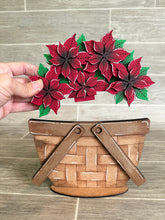 Load image into Gallery viewer, Poinsettia For The Flower Basket Interchangeable File SVG, Christmas Tiered Tray, Glowforge, LuckyHeartDesignsCo