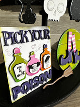 Load image into Gallery viewer, Witch Halloween Quick and Easy Tiered Tray File SVG, Glowforge Tier Tray, LuckyHeartDesignsCO