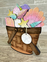 Load image into Gallery viewer, Shells For The Flower Basket Interchangeable File SVG, Beach, Vacation, Summer, Tiered Tray, Glowforge, LuckyHeartDesignsCo