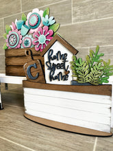 Load image into Gallery viewer, Box and Crate for the Flower Basket Interchangeable File SVG, Desk sign, Seasonal, Holiday, Glowforge, LuckyHeartDesignsCo