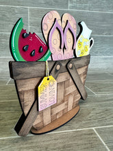 Load image into Gallery viewer, Summer Lovin' For The Flower Basket Interchangeable File SVG, Beach, Vacation, Summer, Tiered Tray, Glowforge, LuckyHeartDesignsCo