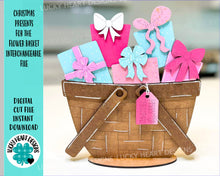 Load image into Gallery viewer, Christmas Presents For The Flower Basket Interchangeable File SVG, Christmas Tiered Tray, Glowforge, LuckyHeartDesignsCo