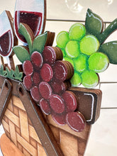 Load image into Gallery viewer, Wine For The Flower Basket Interchangeable File SVG, Tiered Tray, Glowforge, LuckyHeartDesignsCo