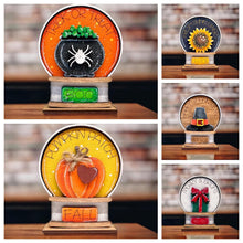 Load image into Gallery viewer, Tiered Tray TINY Snow Globe Interchangeable File SVG, Glowforge, Seasonal Shapes, Holiday, Tiered Tray LuckyHeartDesignsCo